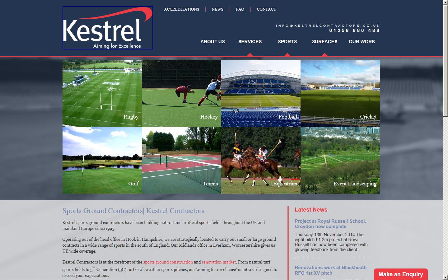 Kestrel Contractors Website