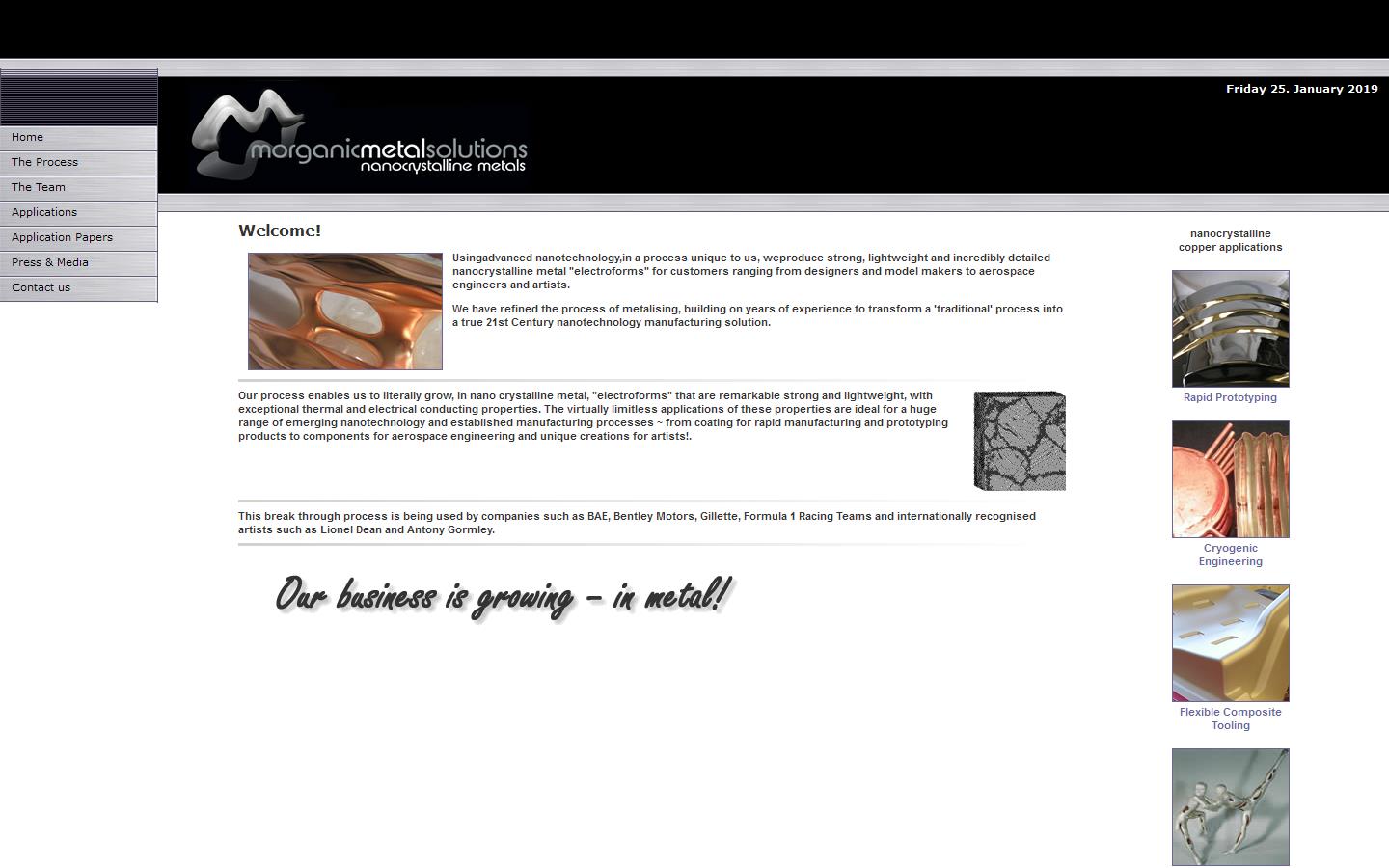Morganic Metal Solutions Website