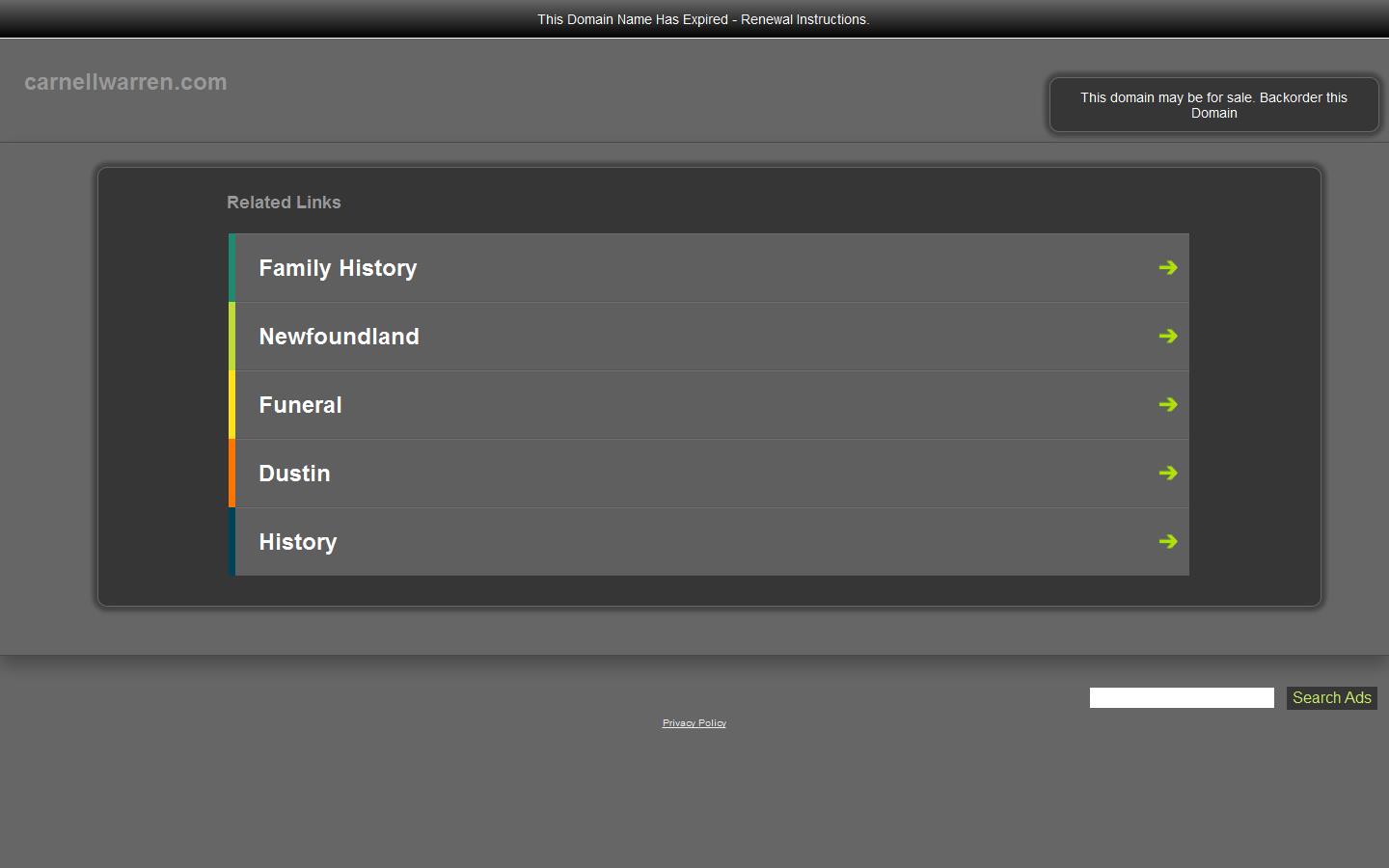 Carnell Warren Associates Website