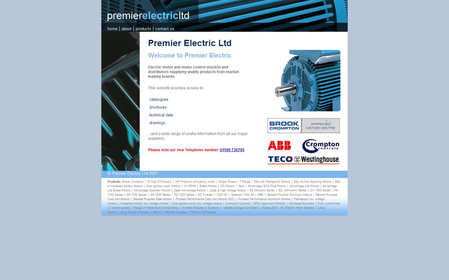 Premier Electric Ltd Website