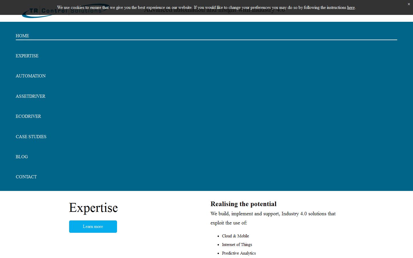 T R Control Solutions Website