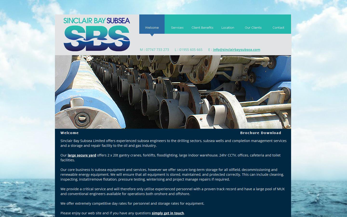 Sinclair Bay Subsea Website