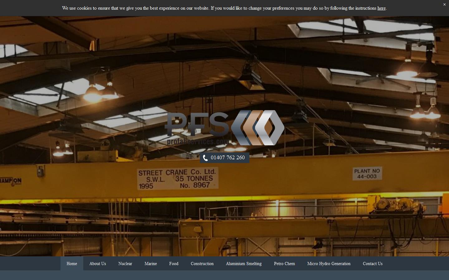 Professional Fabrication Services Ltd Website