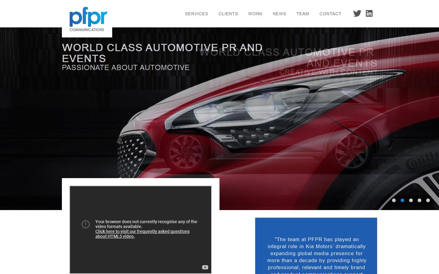 P F P R Communications Website