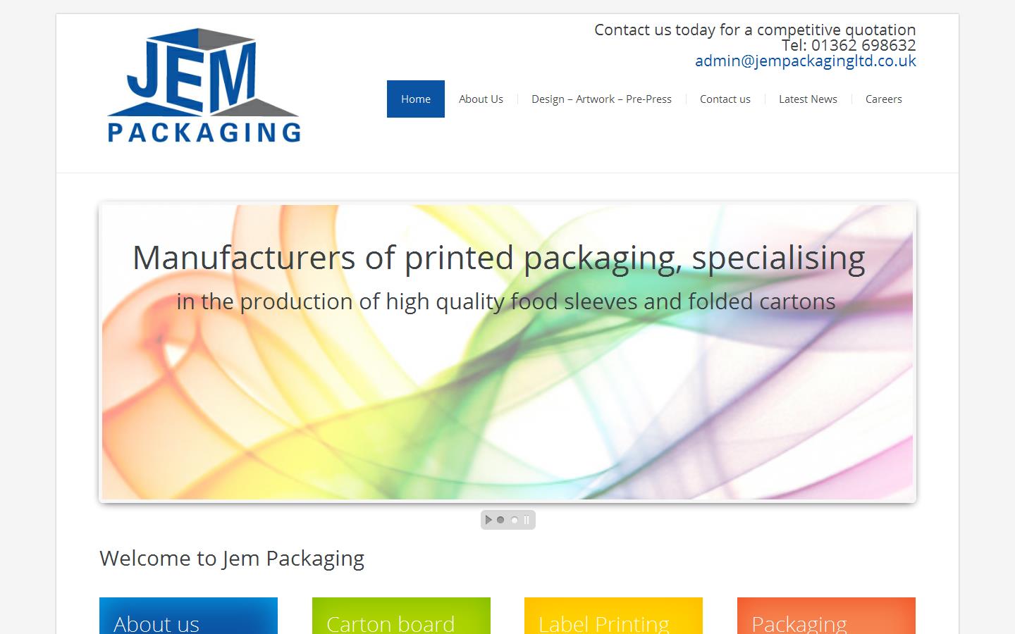 JEM Packaging Ltd Website
