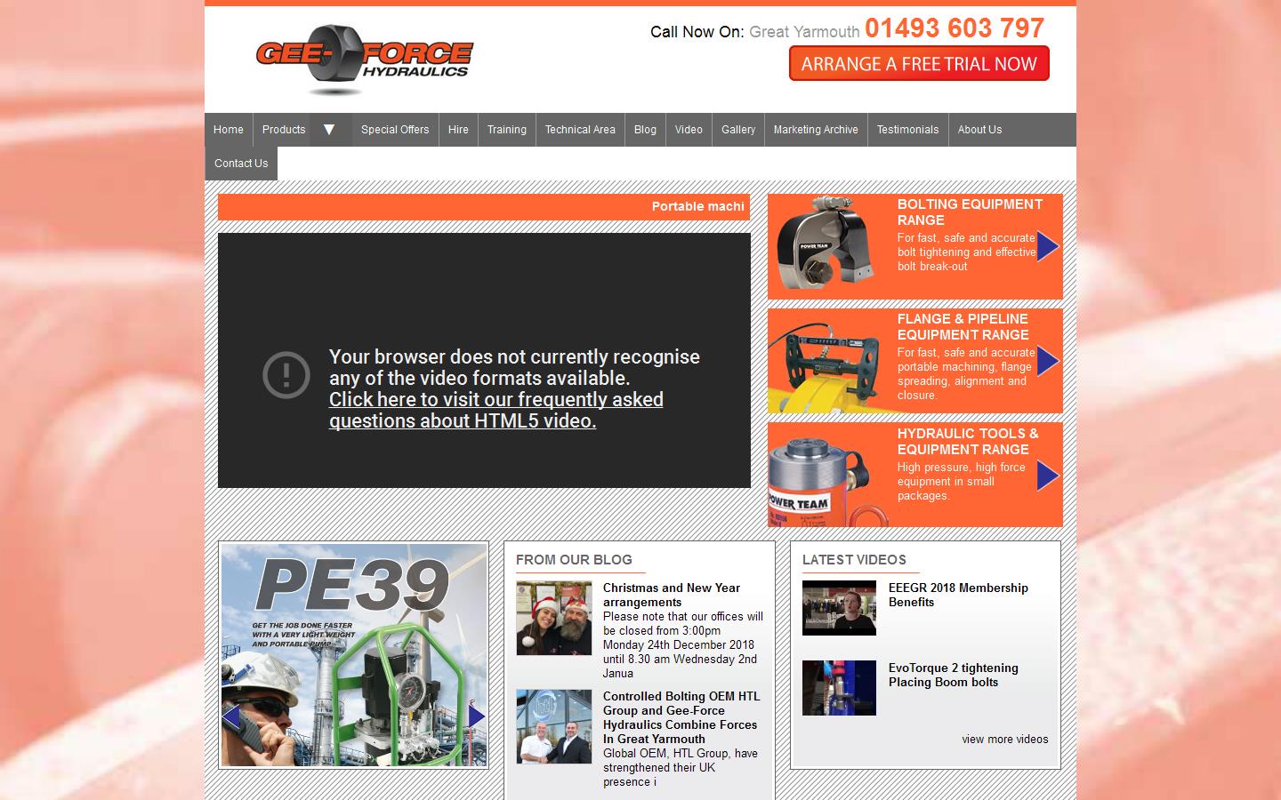 Gee Force Hydraulics Website