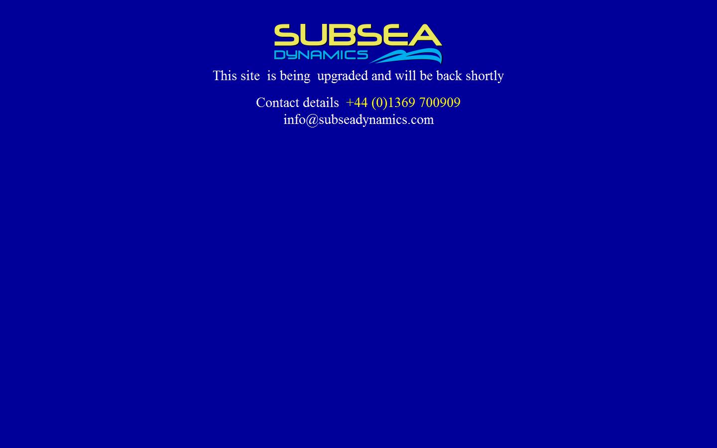 Subsea Dynamics Ltd Website
