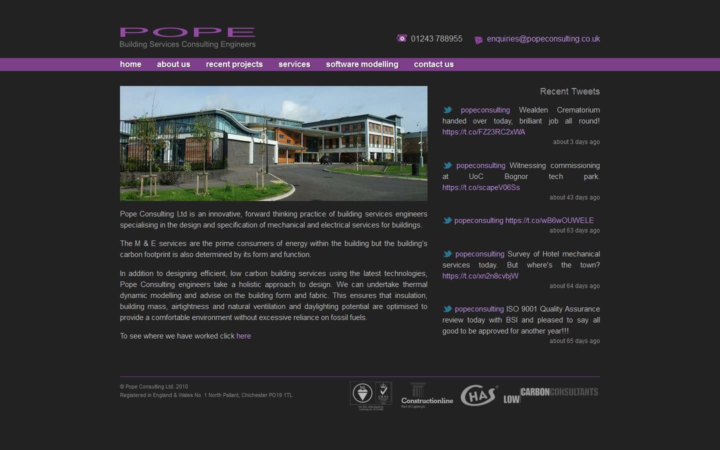 Pope Consulting Ltd Website