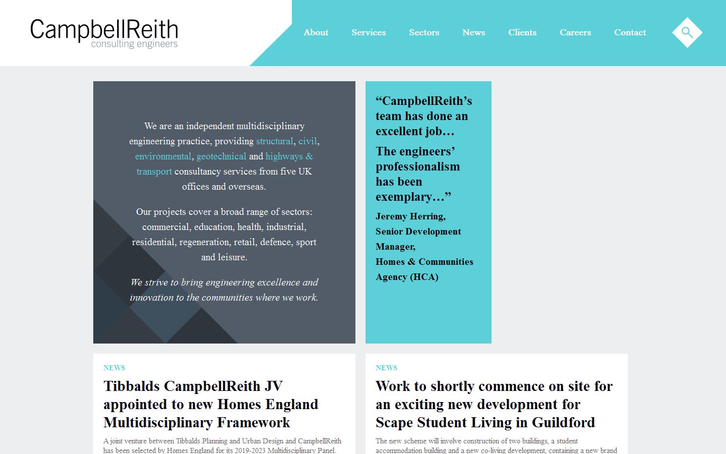 Campbellreith Consulting Engineers Website
