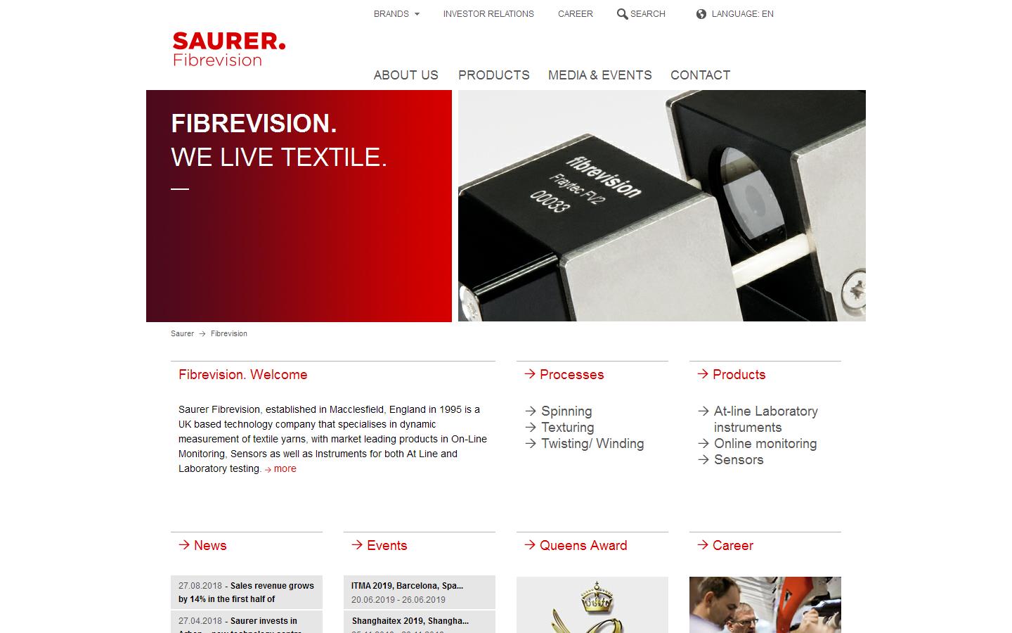 Saurer Fibrevision Website