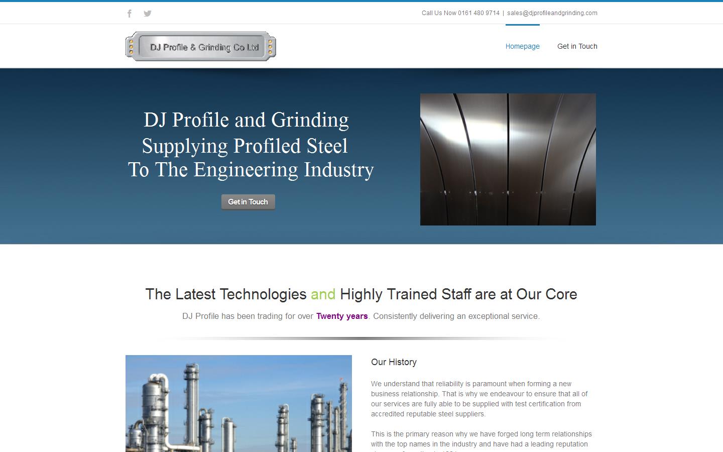 D J Profile & Grinding Company Ltd Website
