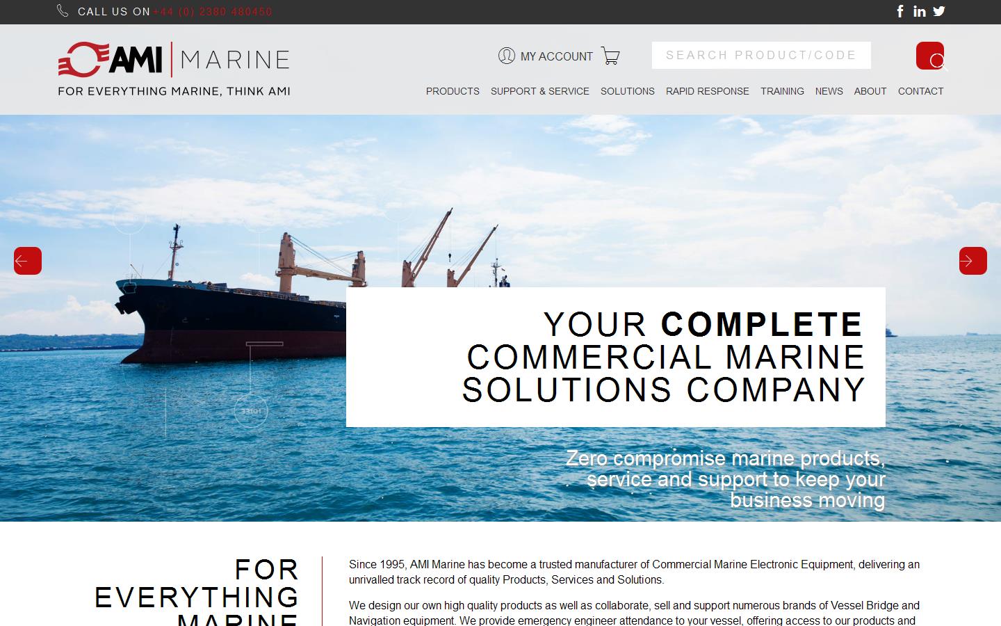 A M I Marine UK Ltd Website