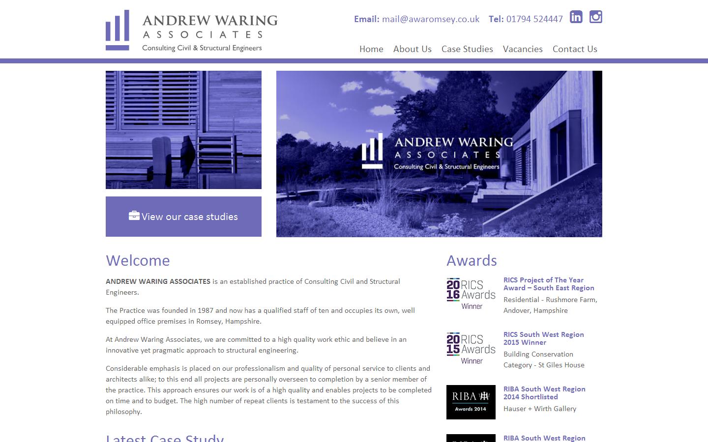 Andrew Waring Associates Website