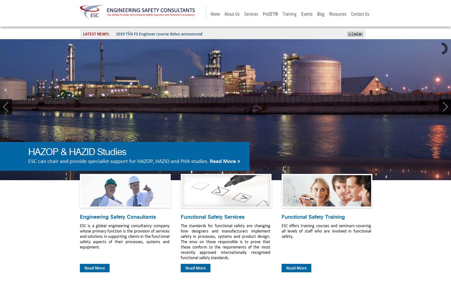 Engineering Safety Consultants Ltd Website