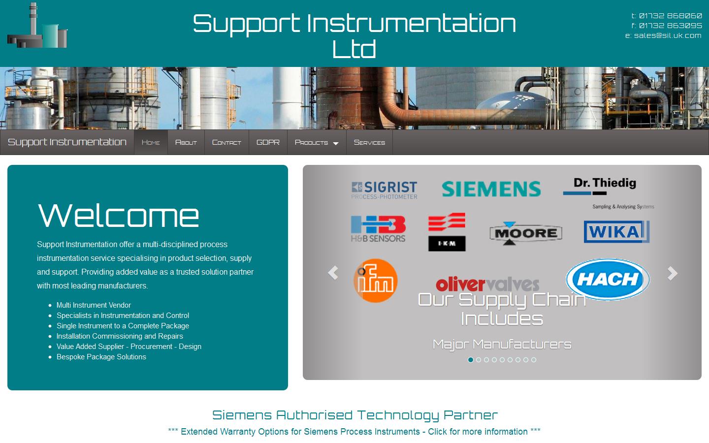 Support Instrumentation Website