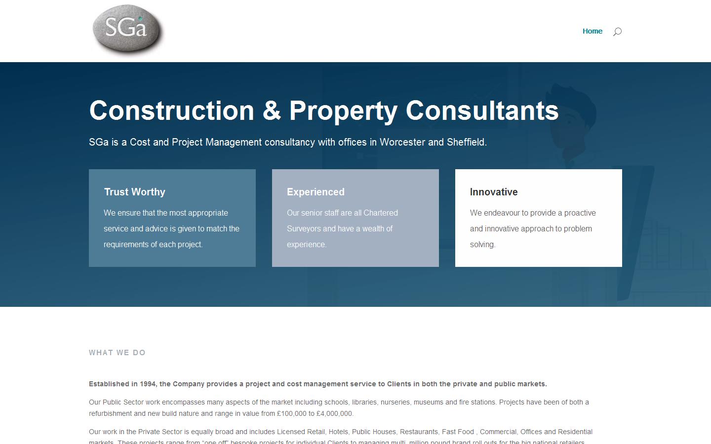 S G A Project & Cost Management Ltd Website