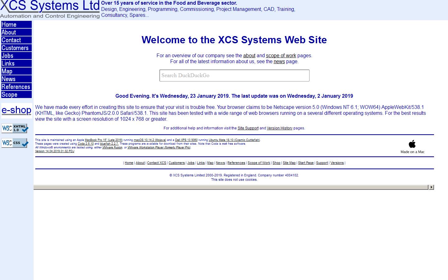 X C S Systems Ltd Website