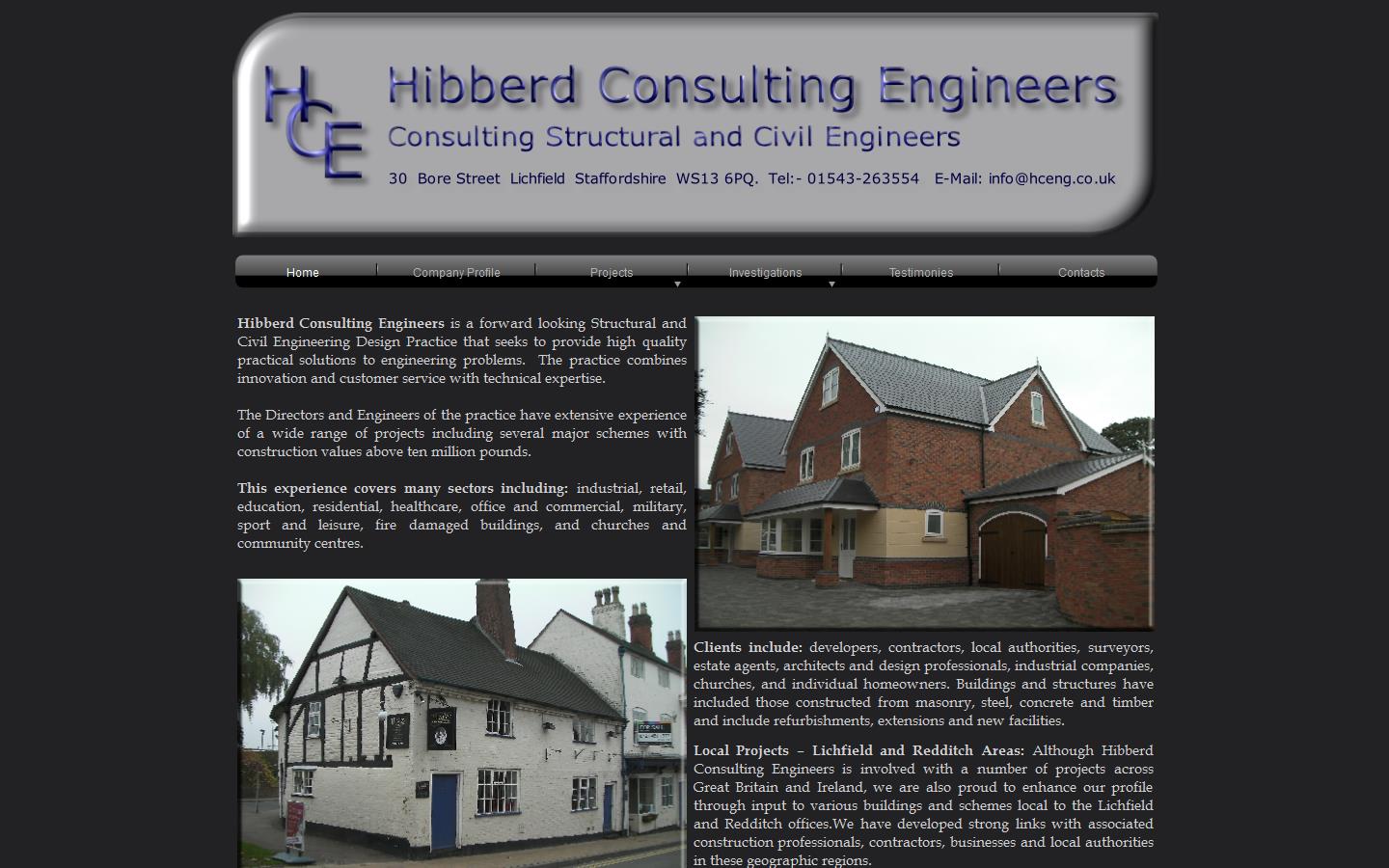 Hibberd Consulting Engineers Website