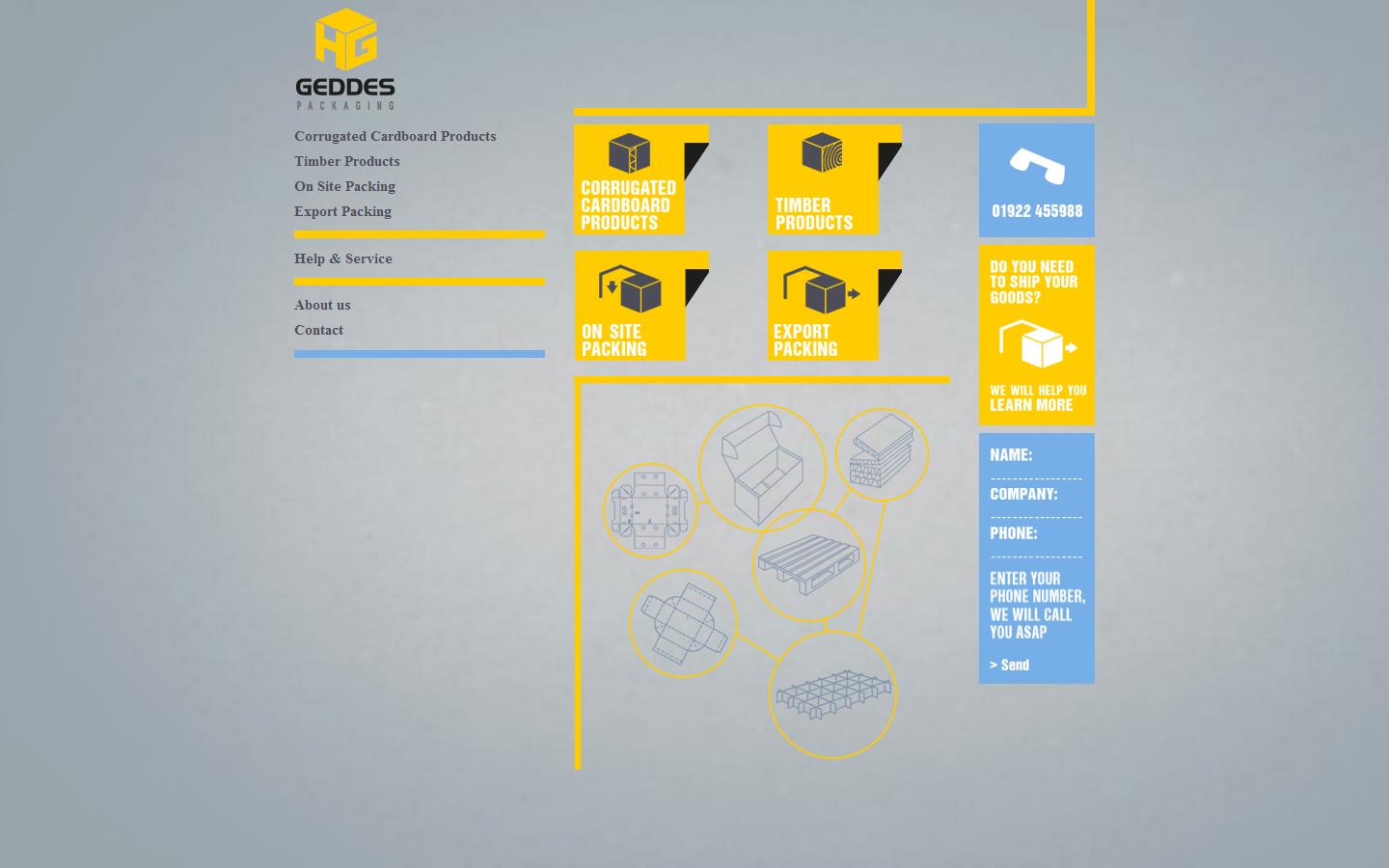 Geddes Packing Services Website