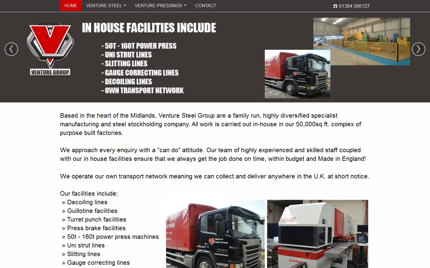 Venture Steel Group Website