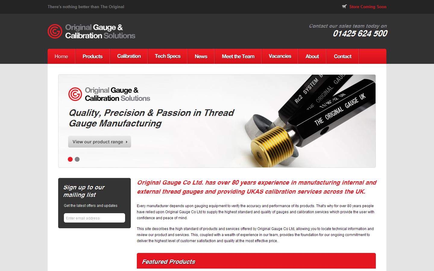 The Original Gauge Company Website