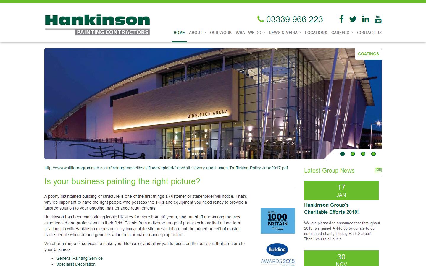 Hankinson Painting Group Website