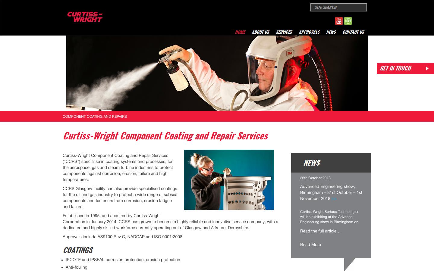 Component Coatings & Repairs Services Ltd Website