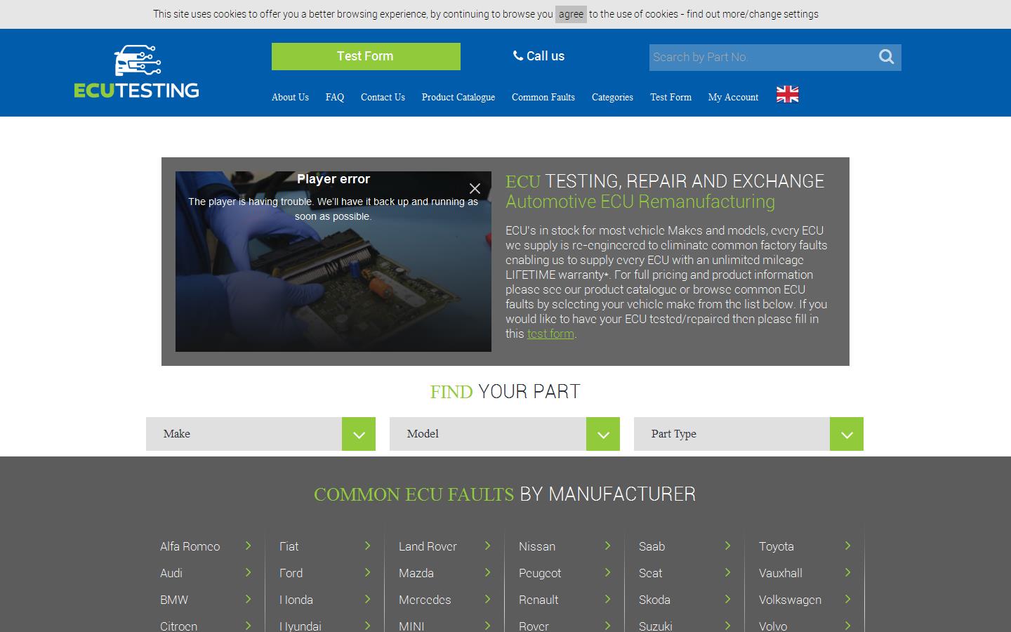 E C U Testing Website