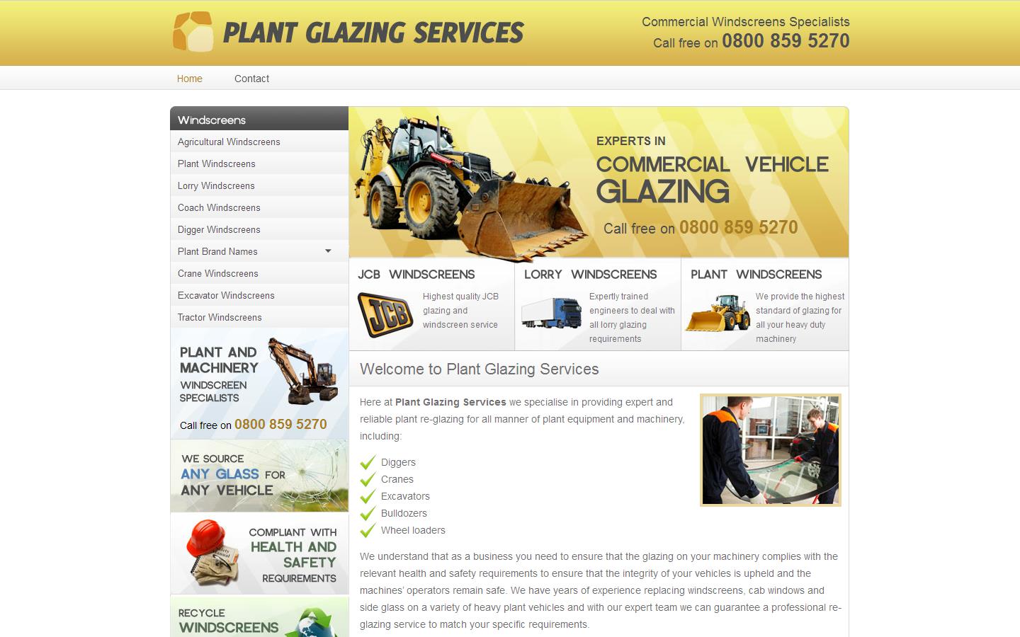 Plant Glazing Services Website