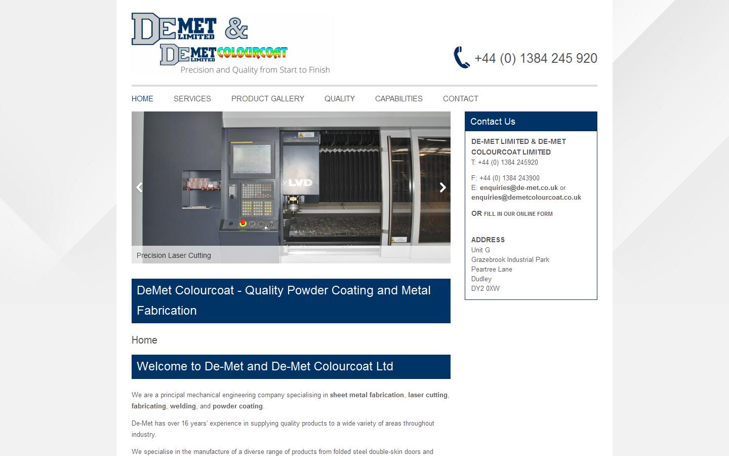 De Met Ltd Website