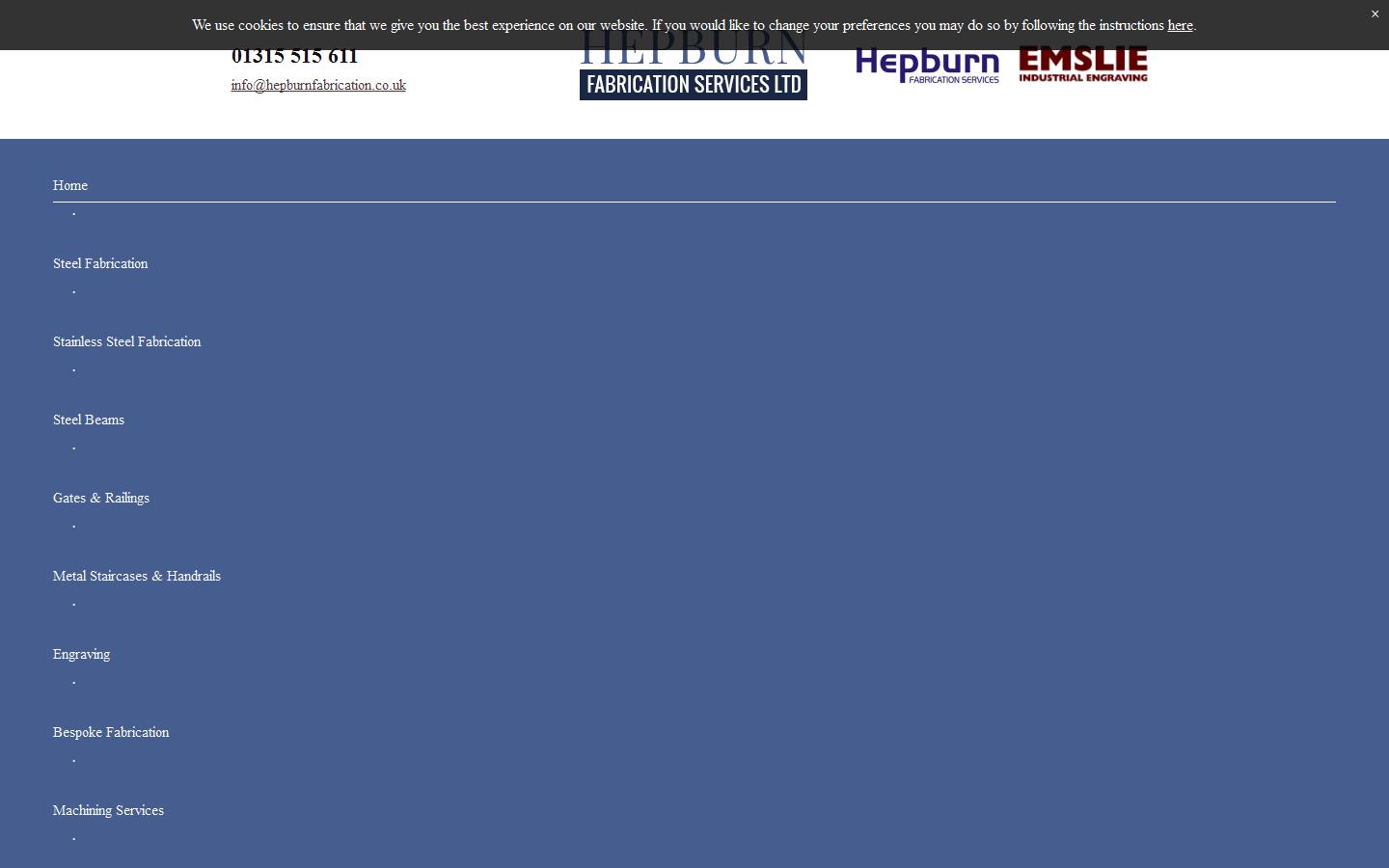 Hepburn Fabrication Services Website