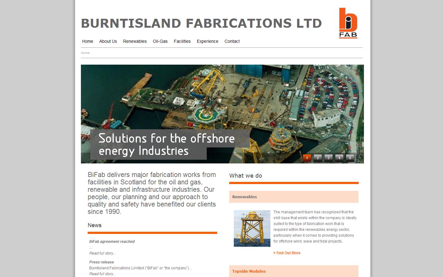 Burntisland Fabrications Website