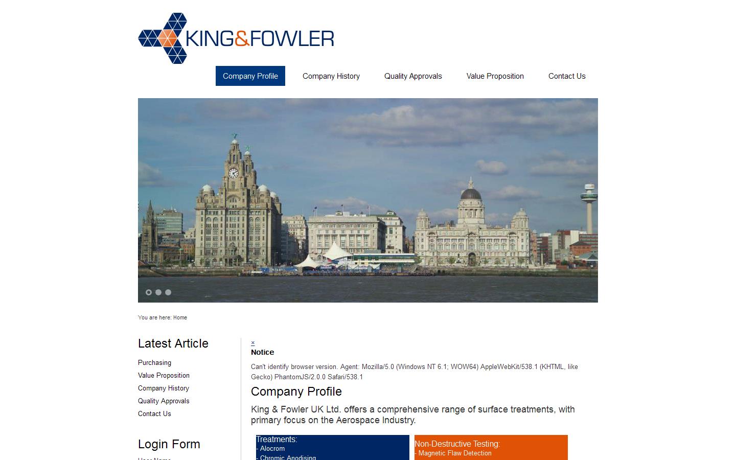 King & Fowler UK Ltd Website