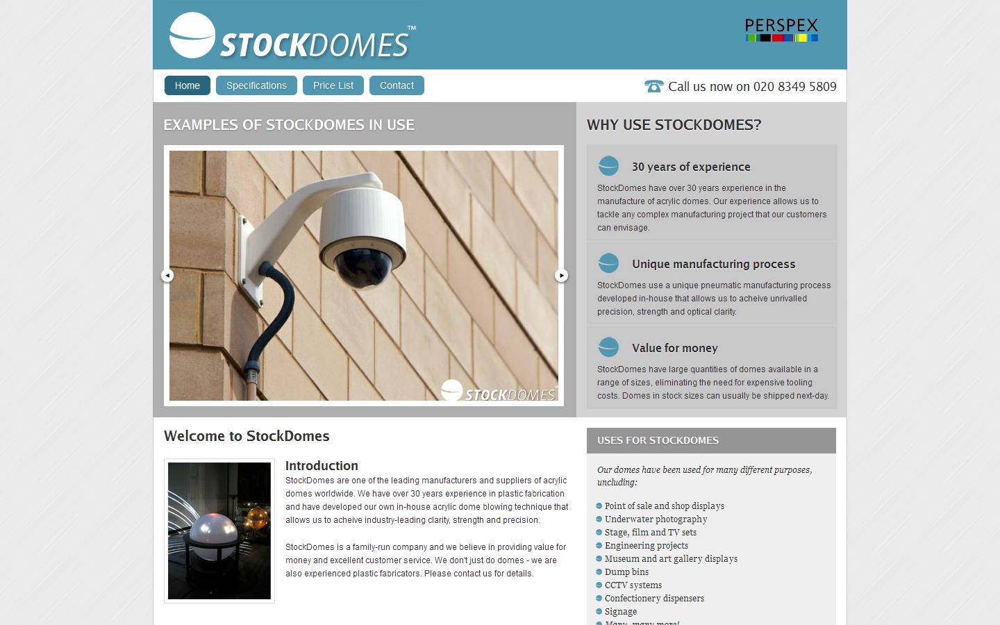 Stockdomes Talbot Designs Website