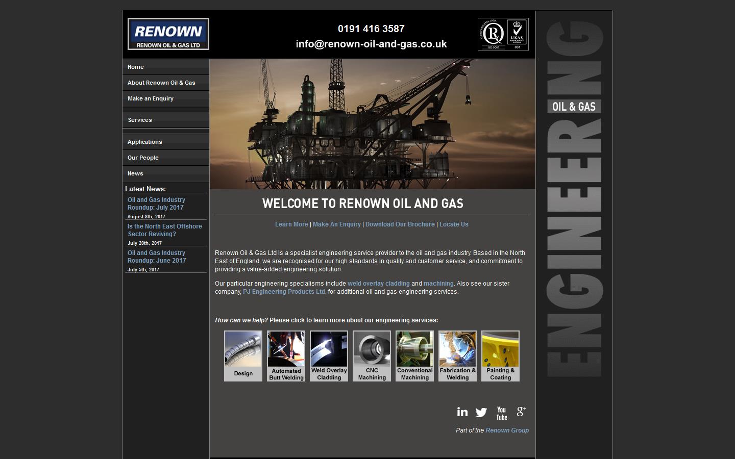 Renown Oil & Gas Ltd Website