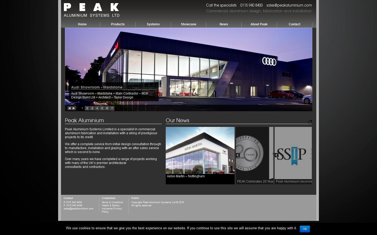 Peak Aluminium Systems Ltd Website