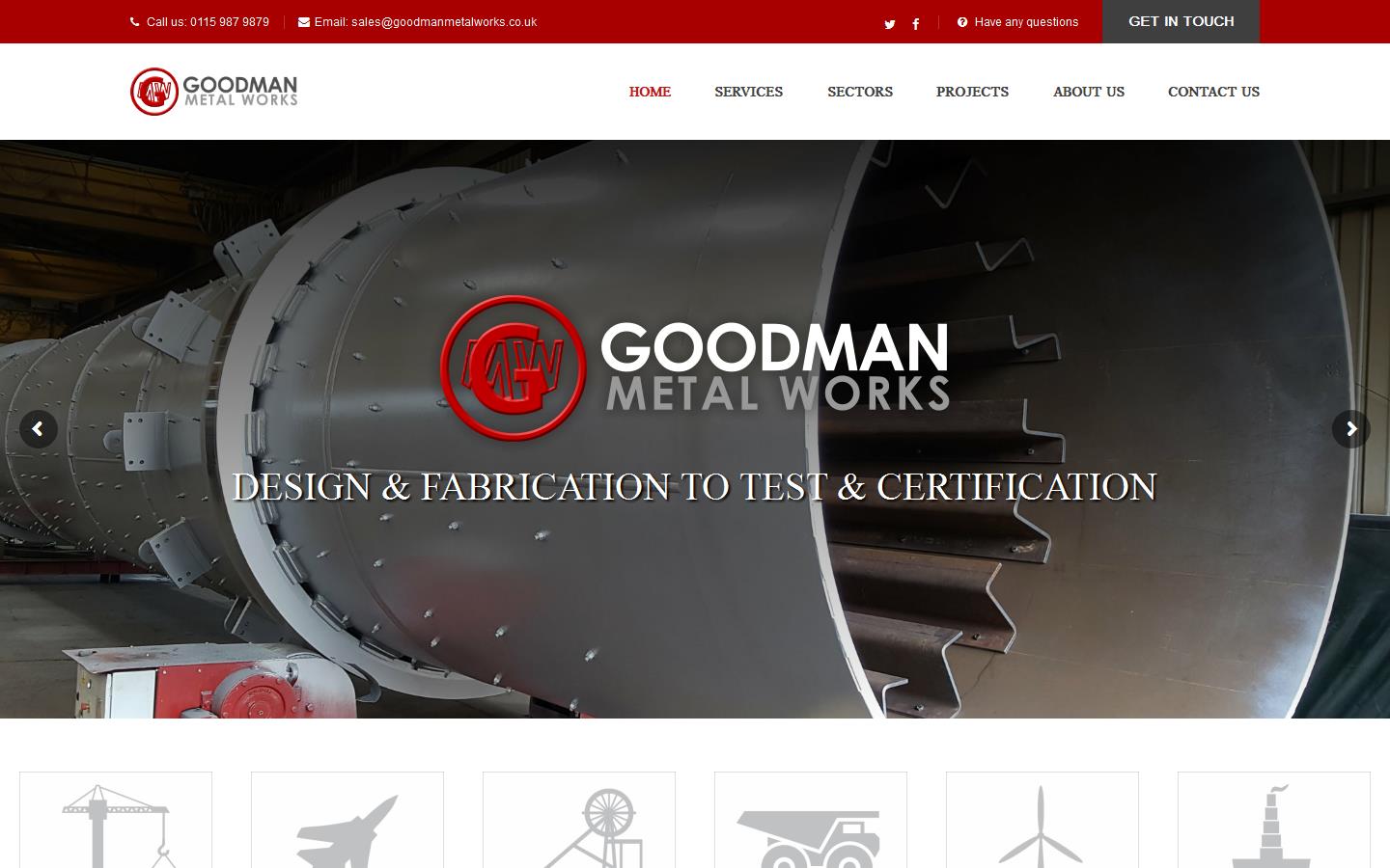 Goodman Metal Works Ltd Website