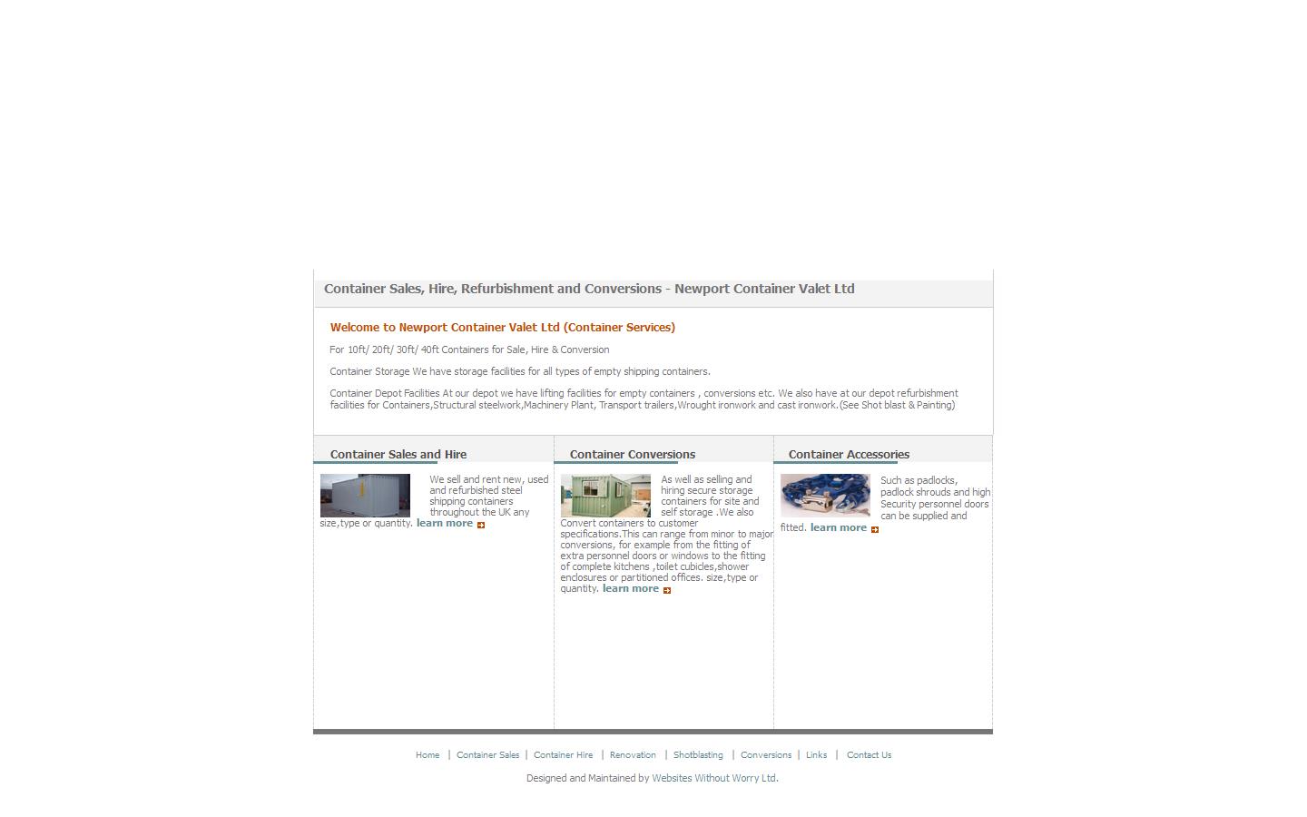 Newport Container Valet Ltd Website