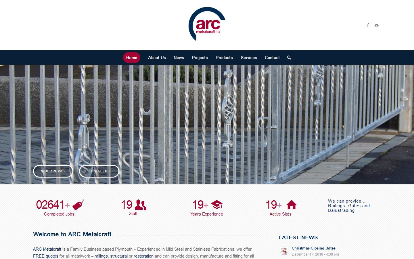 Arc Metalcraft Ltd Website