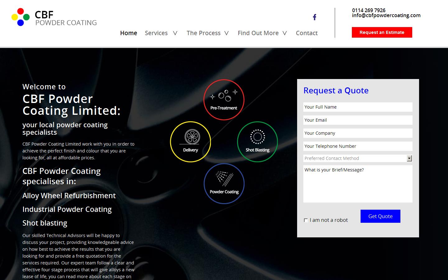 C B F Powder Coating Ltd Website