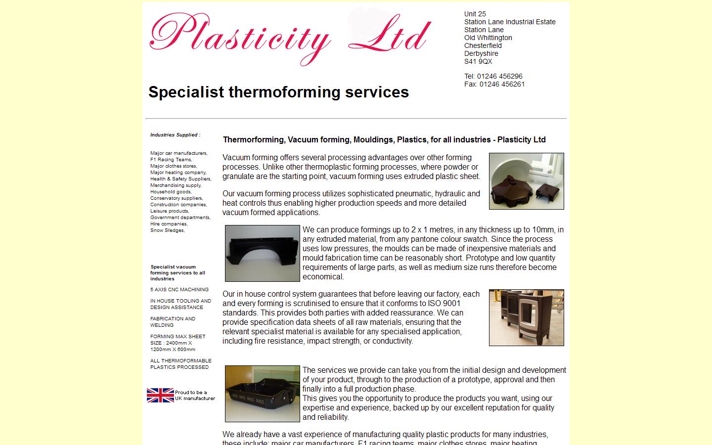 Plasticity Ltd Website