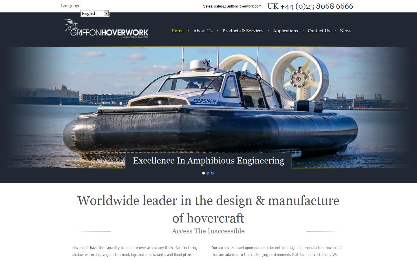 Griffon Hoverwork Website