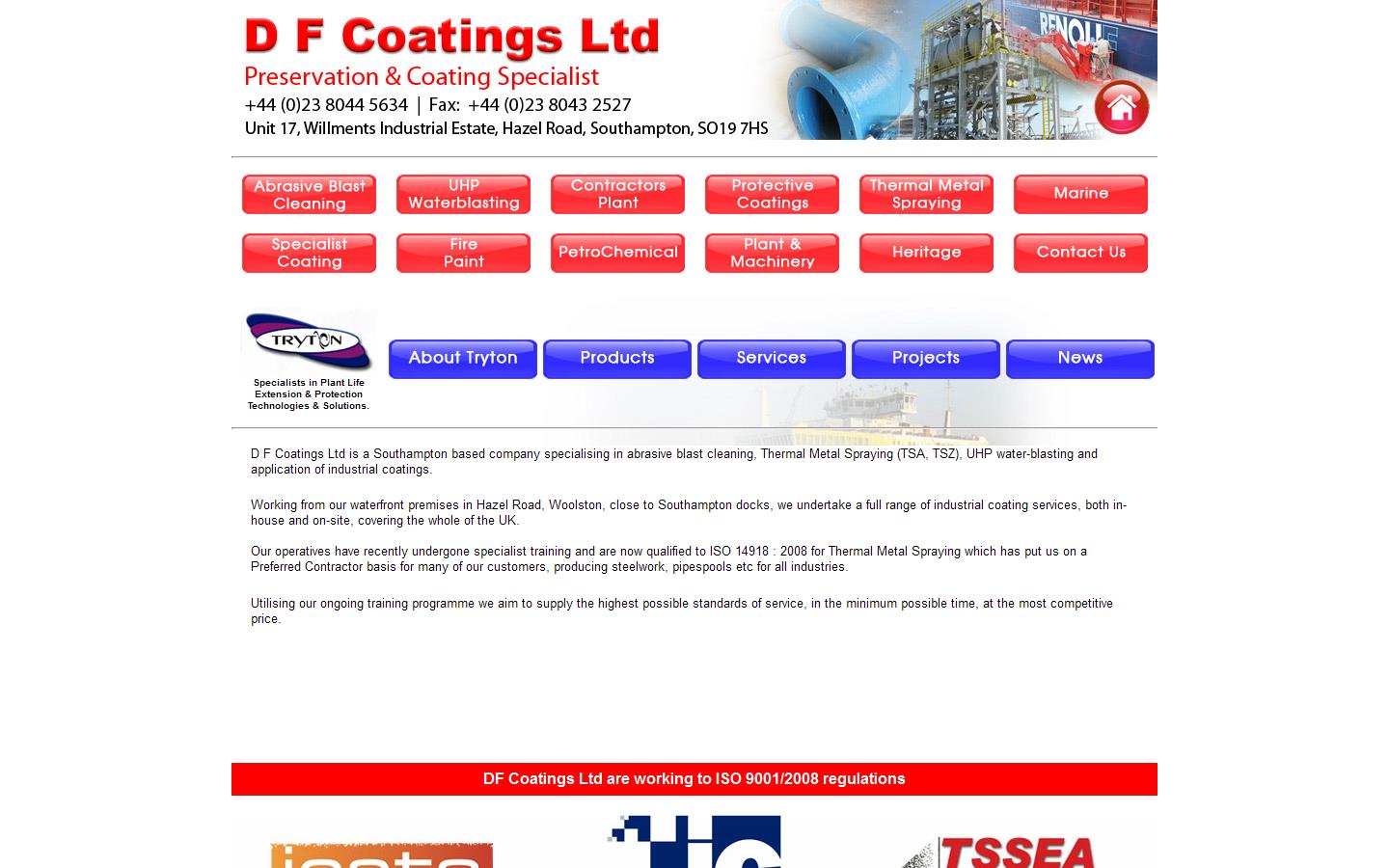 D F Coatings Ltd Website