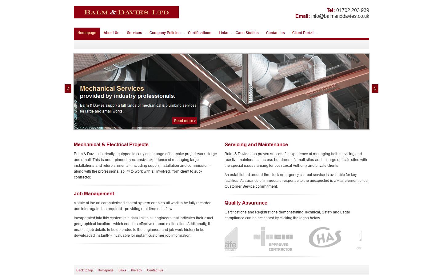 Balm & Davies Ltd Website