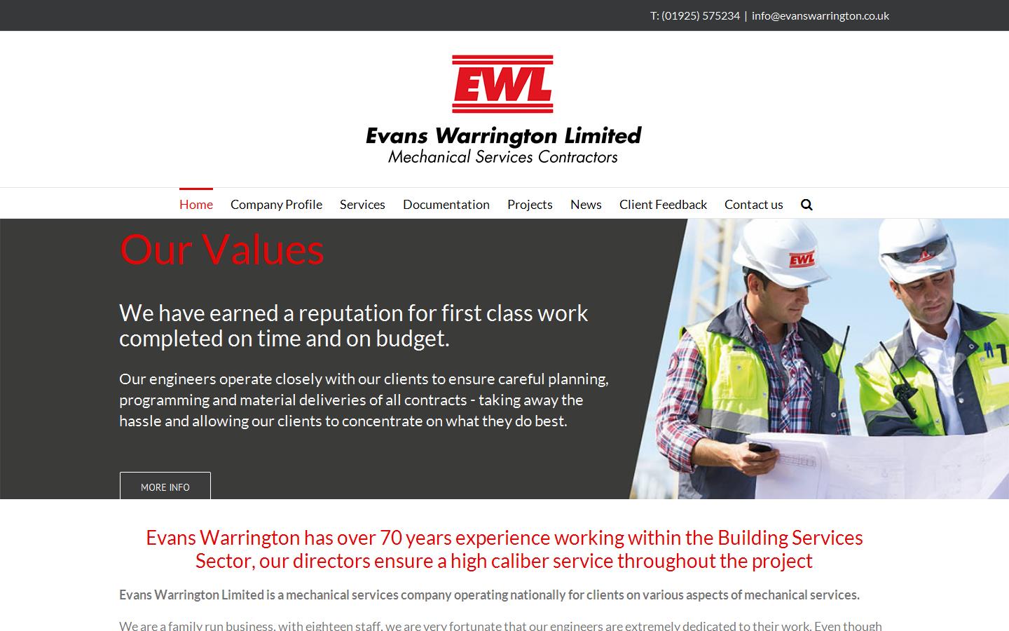 Evans Warrington Ltd Website