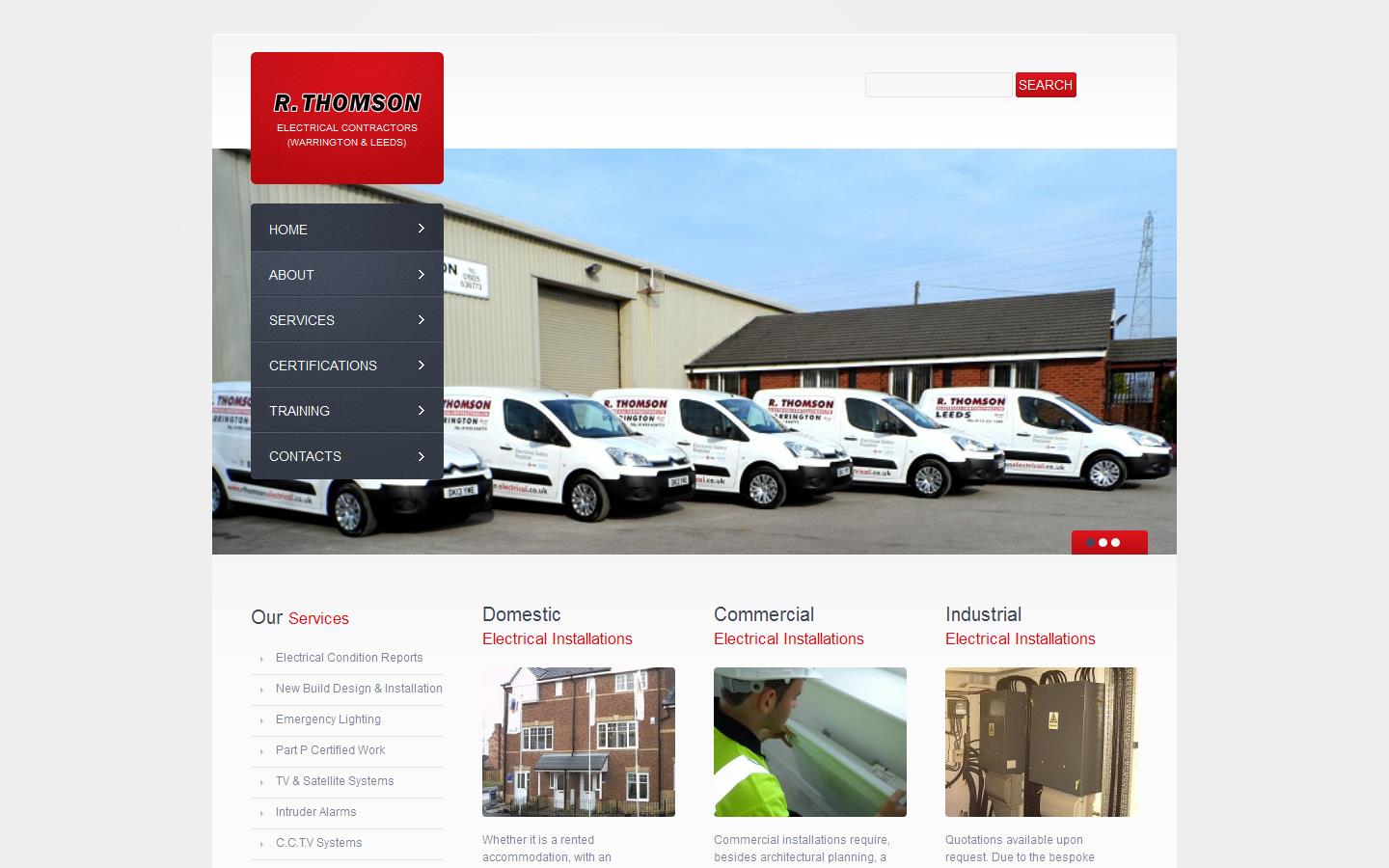 R Thomson Electrical Contractors Ltd Website