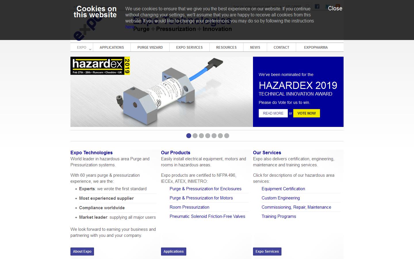 Expo Tehcnologies Ltd Website