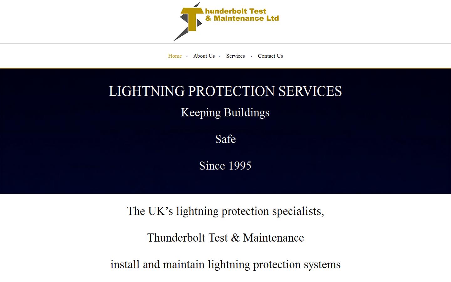 Thunderbolt Test & Maintenance Ltd Website