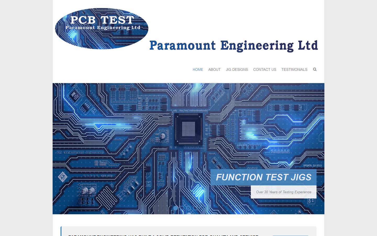 Paramount Engineering Ltd Website