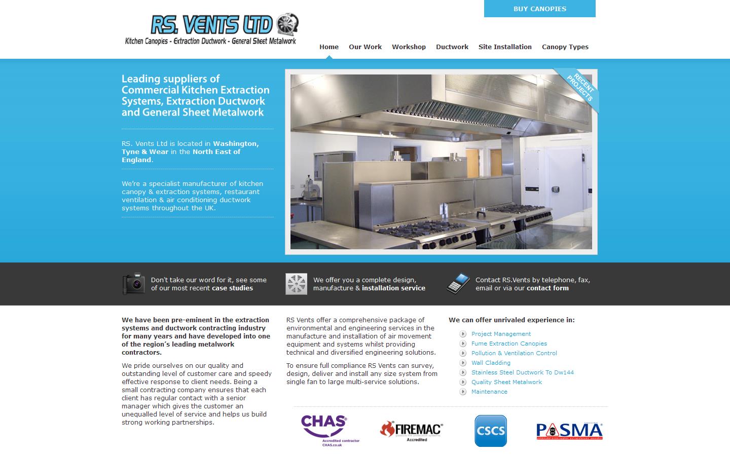 R S Vents Ltd Website